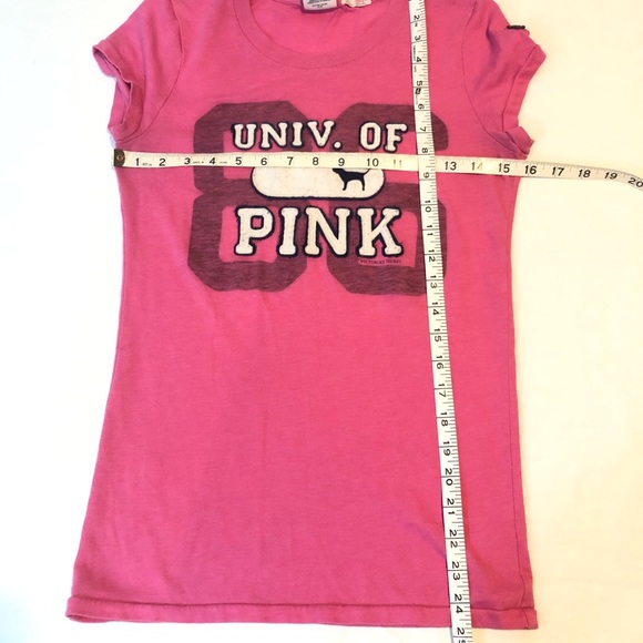 PINK Victoria Secret Graphic Top T-Shirt Tee - Picture 5 of 5